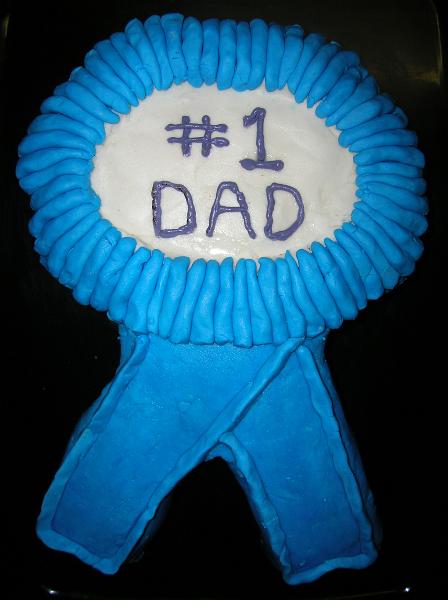 Blue Ribbon Father's Day Cake